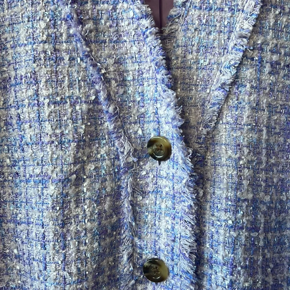 Ann Taylor Lavender Tweed Blazer Jacket
